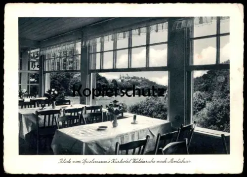 ÄLTERE POSTKARTE SPIELMANN'S KURHOTEL WALDESRUHE BLICK NACH MONTABAUR HOTEL Ansichtskarte AK cpa postcard