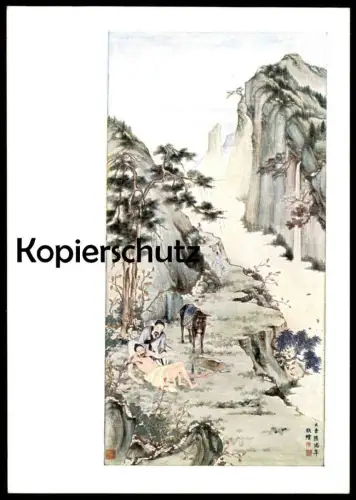 ÄLTERE POSTKARTE CHINESISCHE MALEREI VON LU HUNG NIEN GEBOREN 1914 DER BARMHERZIGE SAMARITER CHINA Chine cpa postcard AK