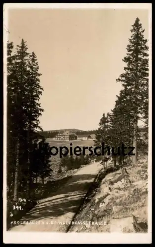 ALTE POSTKARTE ADOLFBAUDE AN DER SPINDLERPASSSTRASSE 1925 RIESENGEBIRGE Spindlerpass Ansichtskarte AK postcard Schlesien