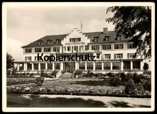 ALTE POSTKARTE REICHENAU IM BODENSEE HOTEL STRANDHOTEL LÖCHNERHAUS SEETERRASSE EIGENES STRANDBAD Ansichtskarte AK cpa