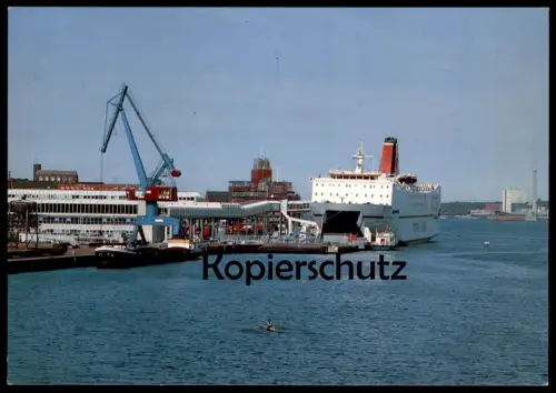 ÄLTERE POSTKARTE KIEL STENA LINE SCHWEDEN KAI DAMPFER PASSAGIERSCHIFF FÄHRE ferry Schiff ship postcard cpa Ansichtskarte