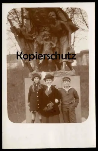 ALTE PHOTO POSTKARTE HILDESHEIM LIEBESGRUND GETREUER ECKARD DENKMAL BRONZE ROEDER DRESDEN AK Ansichtskarte cpa postcard