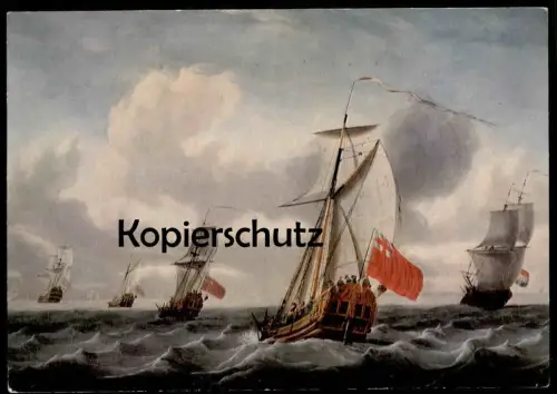 ÄLTERE KÜNSTLER POSTKARTE SEGELSCHIFF SEESTÜCK LUDOLF BAKHUYSEN MUSEUM OSNABRÜCK SCHIFF bateau sailing ship postcard cpa