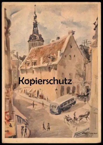 ALTE KÜNSTLER POSTKARTE TALLIN VANATURUKAEL VANATURU KAEL K. BURMANN Estonia Estonie Ansichtskarte AK cpa postcard