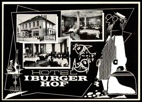 ÄLTERE POSTKARTE BAD IBURG IBURGER HOF INHABER G. SPITAU UNION BIER KÖNIG PILSENER Ansichtskarte AK postcard cpa