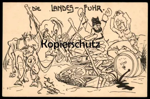 ALTE KÜNSTLER POSTKARTE DIE LANDES-FUHR FRONT VINO WELTKRIEG SOLDAT RUDOLF KRISTEN Militär Wien Ansichtskarte postcard