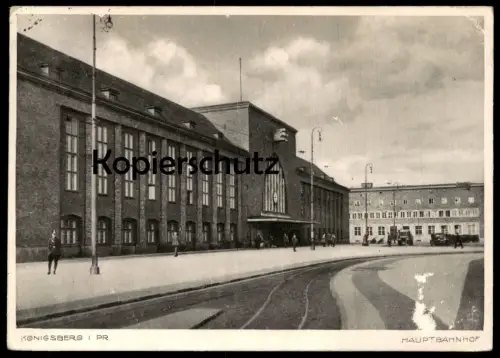 ALTE POSTKARTE KÖNIGSBERG IN PREUSSEN HAUPTBAHNHOF BAHNHOF station gare Ostpreussen Kaliningrad Krolewiec postcard cpa