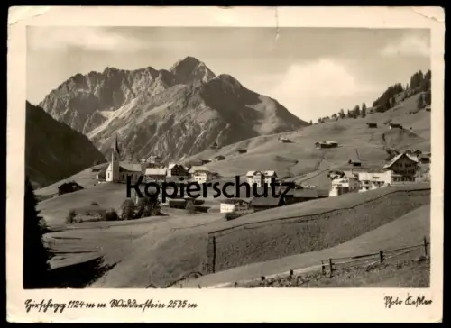 ALTE POSTKARTE KLEINWALSERTAL HIRSCHEGG MIT WIDDERSTEIN PHOTO KESSLER Stempel Sondertarif Ansichtskarte AK cpa postcard