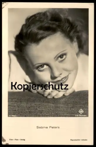 ALTE POSTKARTE SABINE PETERS FILM-SCHAUSPIELERIN FILM FOTO VERLAG UFA actress acteur postcard cpa AK Ansichtskarte