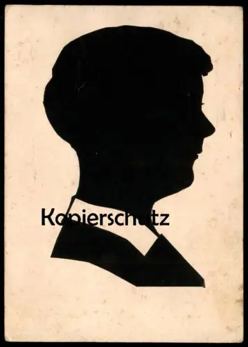 ALTE ORIGINAL KÜNSTLER KARTE MÜNCHEN ERINNERUNG AN DIE BAYERISCHE HANDWERKSAUSSTELLUNG SCHERENSCHNITT 1927 AK Silhouette