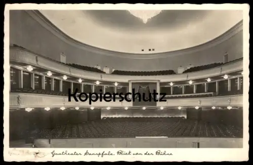 ALTE POSTKARTE SAARBRÜCKEN GAUTHEATER SAARPFALZ BLICK VON DER BÜHNE A. H. UNKENNTLICH GEMACHT Ansichtskarte AK postcard