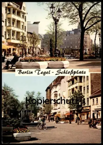 ÄLTERE POSTKARTE BERLIN TEGEL SCHLOSSPLATZ SPORTHAUS EDDI DORFKRUG AK Ansichtskarte cpa postcard