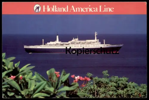 ÄLTERE POSTKARTE HOLLAND AMERICA LINE FLAGSHIP S.S. ROTTERDAM SCHIFF Ocean Liner Dampfer Passagierschiff postcard cpa AK