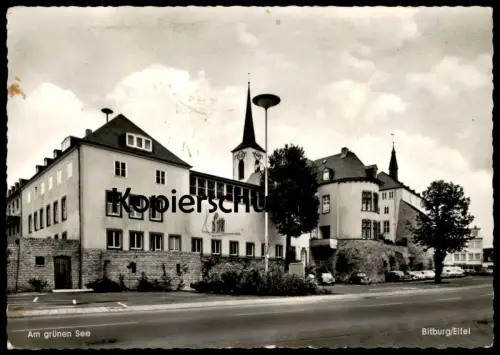 ÄLTERE POSTKARTE BITBURG EIFEL AM GRÜNEN SEE SIRENE siren Ansichtskarte AK cpa postcard