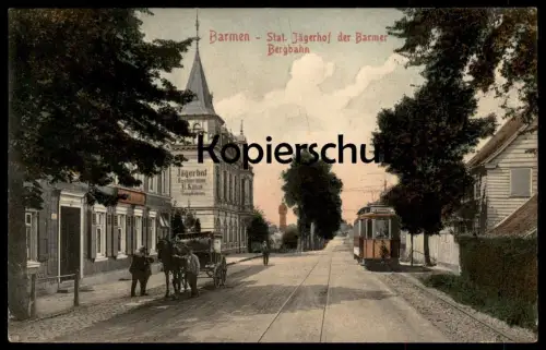 ALTE POSTKARTE WUPPERTAL BARMEN STATION JÄGERHOF DER BARMER BERGBAHN REMSCHEID KÖLSCH KURTZIUS Ansichtskarte AK postcard