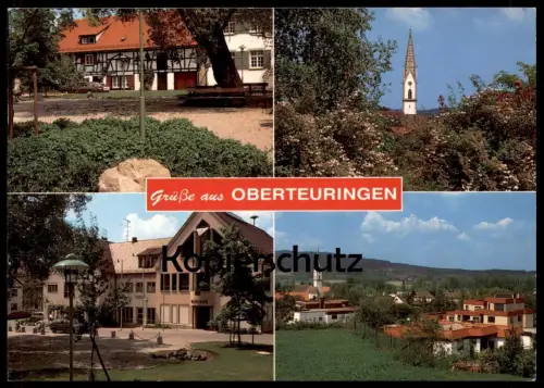 ÄLTERE POSTKARTE GRÜSSE AUS OBERTEURINGEN BODENSEE AK Ansichtskarte cpa postcard