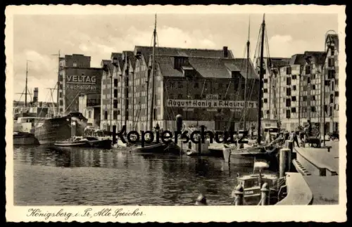ALTE POSTKARTE KÖNIGSBERG IN PREUSSEN ALTE SPEICHER VELTAG KACHELÖFEN HONIG HAURULITZ Ostpreussen Kaliningrad Krolewiec