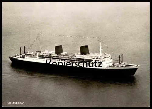 ÄLTERE POSTKARTE MS EUROPA KREUZFAHRTSCHIFF NORDDEUTSCHER LLOYD BREMEN Dampfer Schiff postcard cpa AK Ansichtskarte