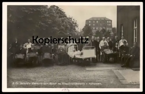 ALTE POSTKARTE VOLMARSTEIN KRIEGSINVALIDENHEIM GENERAL EBERHARDT BEIM BESUCH WETTER Ansichtskarte AK postcard cpa