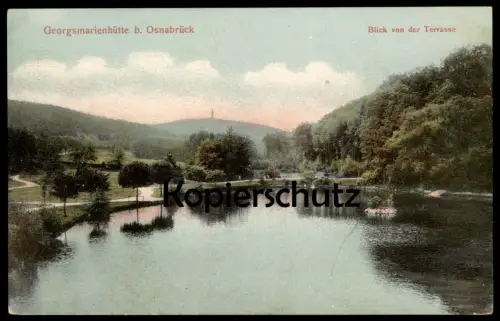 ALTE POSTKARTE GEORGSMARIENHÜTTE BLICK VON DER TERRASSE PANORAMA Ansichtskarte AK cpa postcard