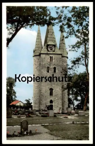 ÄLTERE POSTKARTE HUSABY KYRKA BYGGD OMKR. AR 1000 Kirche church Suède Sweden Schweden Ansichtskarte cpa postcard