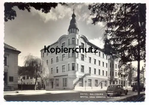 ALTE POSTKARTE SPITTAL AN DER DRAU HOTEL SALZBURG LKW pickup truck lorry Kärnten Austria Ansichtskarte AK cpa postcard