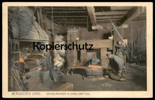 ALTE POSTKARTE GOCKELHAMMER BEI ENGELSKOTTEN REMSCHEID CRONENBERG BERGISCHES LAND SCHMIEDE SCHMIED BERUF postcard AK cpa
