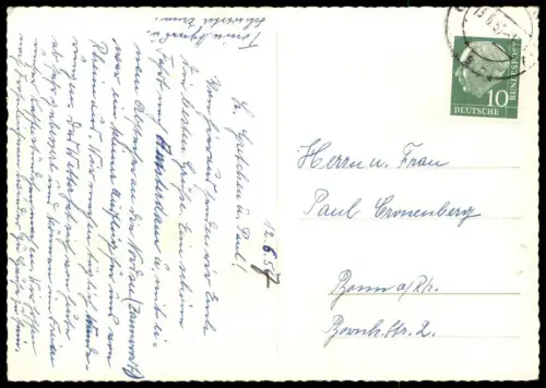 ÄLTERE POSTKARTE RHEINE MÜNSTERSTRASSE AK postcard Ansichtskarte cpa