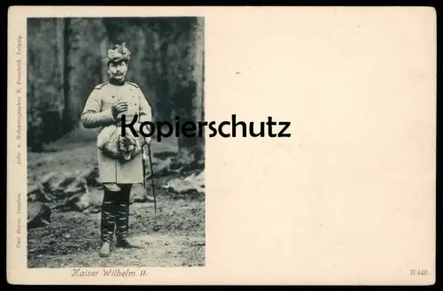 ALTE POSTKARTE KAISER WILHELM II. JAGD STECKE FUCHS FUCHSJAGD fox hunting chasseur chasse AK Ansichtskarte cpa postcard