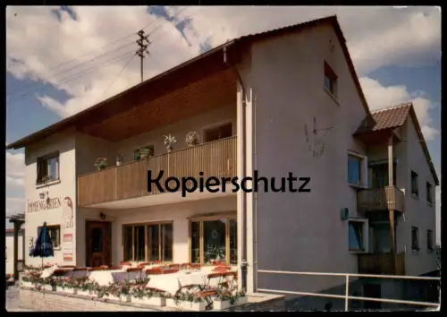 ÄLTERE POSTKARTE KALLSTADT WEINSTRASSE WEINRESTAURANT IM IMMENGARTEN SONNENUHR sundial cadran solaire Freinsheim