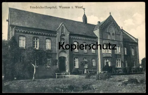 ALTE POSTKARTE FRIEDRICHS-HOSPITAL WESSUM BEI AHAUS KRANKENHAUS Ansichtskarte AK postcard cpa