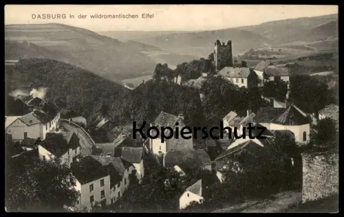 ALTE POSTKARTE DASBURG IN DER WILDROMANTISCHEN EIFEL HOTEL ZUR POST LEONH. SCHMITZ LUXEMBURG Luxembourg AK cpa postcard