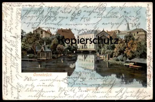 ALTE POSTKARTE OSNABRÜCK HASEPARTIE HASE 1902 Ansichtskarte AK cpa postcard