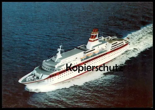 ÄLTERE POSTKARTE MS M.S. ASTOR KREUZFAHRTSCHIFF MODELLFOTO HADAG CRUISE LINE Schiff Motorschiff ship Ansichtskarte AK