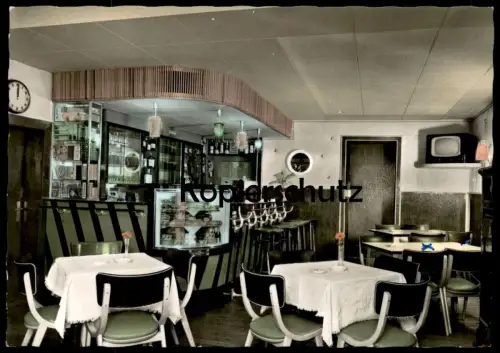 ÄLTERE POSTKARTE SCHWEICH AN DER MOSEL HOTEL OTTO GUGAU METZGEREI IM HAUSE KUCHENBUFFET TV Ansichtskarte cpa postcard