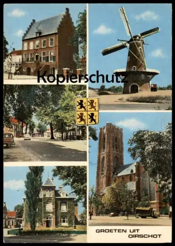 ÄLTERE POSTKARTE GROETEN UIT OIRSCHOT MOLEN WINDMÜHLE Mühle Mill Moulin Windmill LKW pickup Ansichtskarte cpa postcard