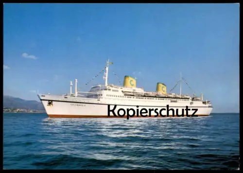 ÄLTERE POSTKARTE M/N MS COLUMBUS C. SCHIFF KREUZFAHRTSCHIFF Dampfer ship Ansichtskarte AK postcard cpa