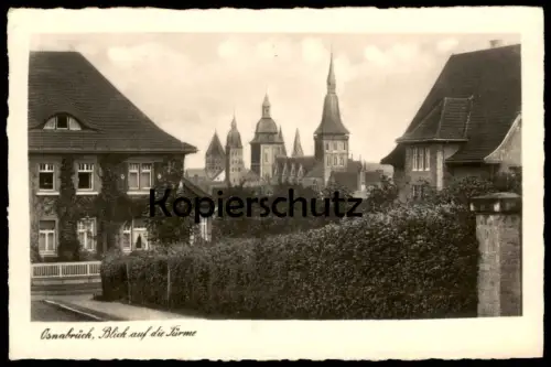 ALTE POSTKARTE OSNABRÜCK BLICK AUF DIE TÜRME PANORAMA Ansichtskarte AK cpa postcard
