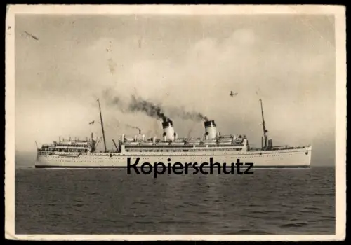 ALTE POSTKARTE MS GIULIO CESARE NAVE SCHIFF KREUZFAHRTSCHIFF Motorschiff ship bateau Ansichtskarte AK cpa postcard