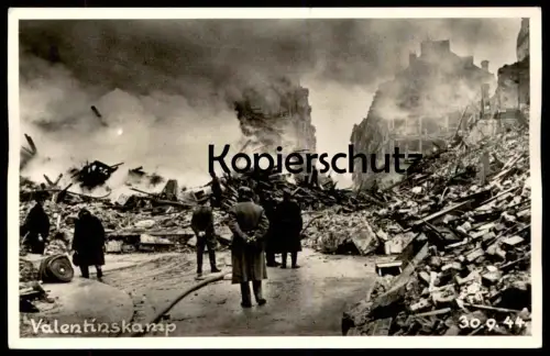 ALTE POSTKARTE HAMBURG VALENTINSKAMP 30.09.1944 BOMBENANGRIFF ANGRIFF BRAND KRIEG 2. WELTKRIEG ZERSTÖRUNG cpa AK