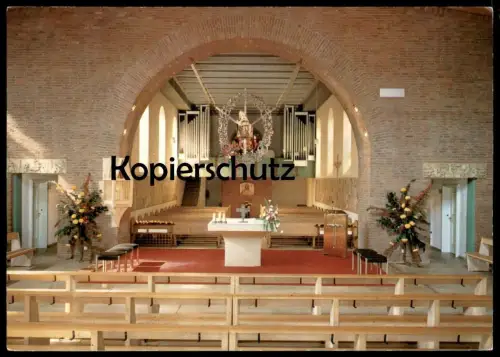 ÄLTERE POSTKARTE KAISERSESCH EIFEL WALLFAHRTSKIRCHE MARIA MARTENTAL Altar Innenansicht Kirche Ansichtskarte cpa postcard