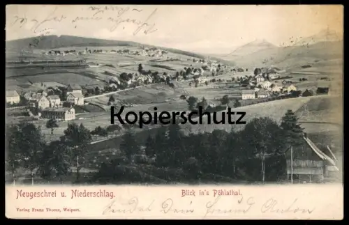 ALTE POSTKARTE NEUGESCHREI UND NIEDERSCHLAG BLICK IN'S PÖHLATHAL PANORAMA NOVE ZVOLANI Pöhlatal Weipert AK cpa postcard
