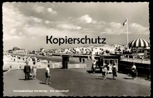 ÄLTERE POSTKARTE NORDERNEY AM JANUSKOPF STRAND STRANDKÖRBE Ansichtskarte AK cpa postcard