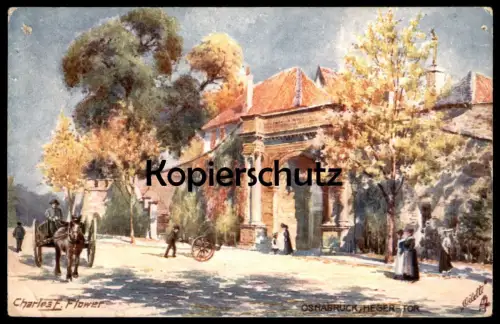 ALTE POSTKARTE OSNABRÜCK HEGER TOR OILETTE RAPHAEL TUCK POSTCARD KÜNSTLER CHARLES F. FLOWER Papritz AK cpa postcard