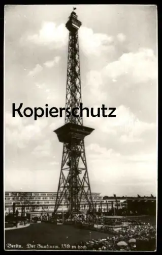 ÄLTERES REPRO FOTO BERLIN DER FUNKTURM 138 METER HOCH TURM BERLIN ARCHIV FOTO RIECHEL photo tower tour