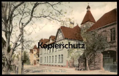 ALTE POSTKARTE LÜBBECKE IN WESTFALEN NEUE POST POSTAMT Ansichtskarte AK cpa postcard