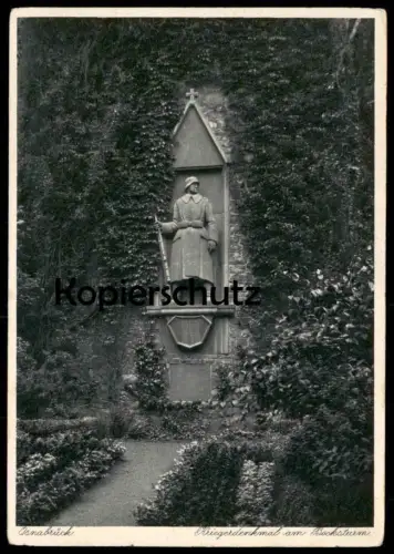 ALTE POSTKARTE OSNABRÜCK KRIEGERDENKMAL AM BOCKSTURM DENKMAL SOLDAT Ansichtskarte AK cpa postcard