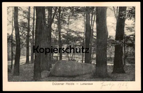 ALTE POSTKARTE DÜBENER HEIDE LUTHERSTEIN GRÄFENHAINICHEN SACHSEN-ANHALT STEIN stone monument cpa postcard Ansichtskarte