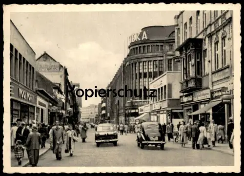 ÄLTERE POSTKARTE GELSENKIRCHEN BAHNHOFSTRASSE WEKA KAUFHAUS GESCHÄFT AK Ansichtskarte postcard cpa
