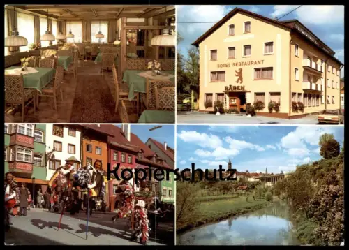 ÄLTERE POSTKARTE ROTTWEIL AM NECKAR HOTEL RESTAURANT BÄREN ROTTWEILER NARRENSPRUNG AK Ansichtskarte cpa postcard